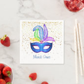 Serviettes en papier Mardi Gras (En situation)