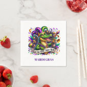 Serviettes en papier Mardi Gras (En situation)