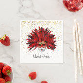 Serviettes en papier Mardi Gras (En situation)