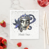 Serviettes en papier Mardi Gras (En situation)