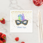 Serviettes en papier Mardi Gras (En situation)