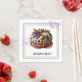 Serviettes en papier Mardi Gras (En situation)