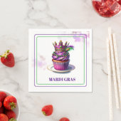 Serviettes en papier Mardi Gras (En situation)