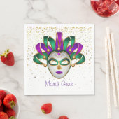 Serviettes en papier Mardi Gras (En situation)