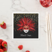 Serviettes en papier Mardi Gras (En situation)