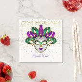 Serviettes en papier Mardi Gras (En situation)