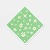 Serviettes en papier marguerite vert (Coin)