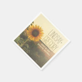 serviettes en papier mariage campagnard rustique - (Coin)