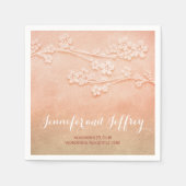 serviettes en papier mariage de couleur rose vif (Devant)