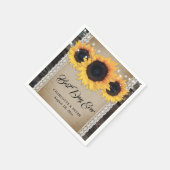 Serviettes en papier Mariage de dentelle de Burlap (Coin)