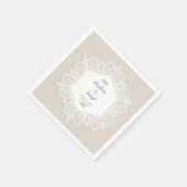 serviettes en papier mariage en dentelle vintage (Coin)