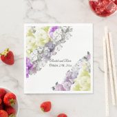 Serviettes en papier Mariage jaune mélangé (En situation)