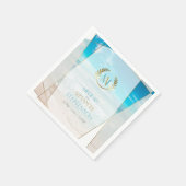 SERVIETTES EN PAPIER | Mariage moderne de Monogram (Coin)