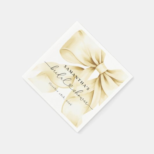 Serviettes en papier Mariage Ruban Doré (Coin)