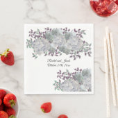 Serviettes en papier Mariage Rustique bleu doux Hy (En situation)