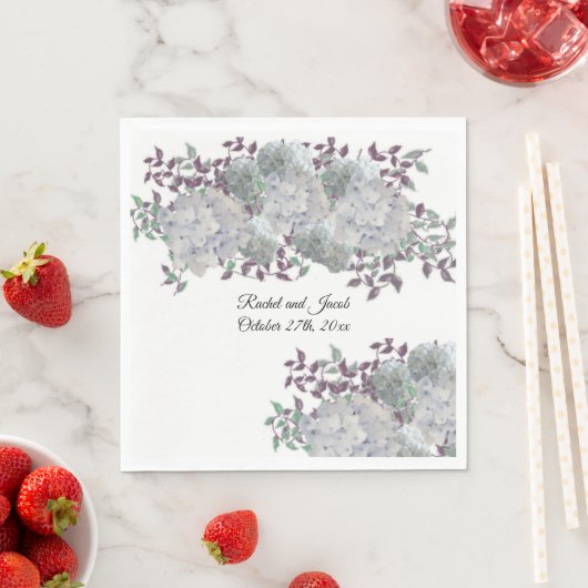 Serviettes en papier Mariage Rustique bleu doux Hy (En situation)