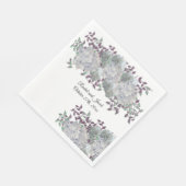 Serviettes en papier Mariage Rustique bleu doux Hy (Coin)