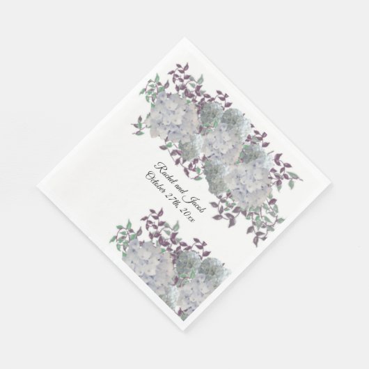 Serviettes en papier Mariage Rustique bleu doux Hy (Coin)