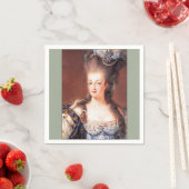 Serviettes en papier Marie Antoinette Gris Françai (En situation)