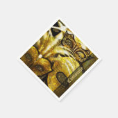 Serviettes en papier Masques Mardi Gras Dorés (Coin)