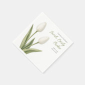 Serviettes en papier mémorial Tulipes blanches élé (Coin)