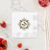 Serviettes en papier monogramme (En situation)