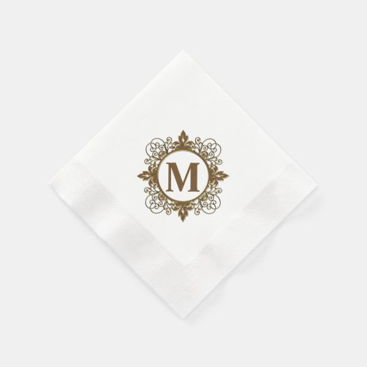 Serviettes en papier monogramme (Coin)