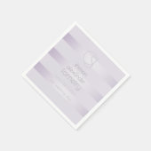 SERVIETTES EN PAPIER | Monogramme Lilac Shimmer St (Coin)