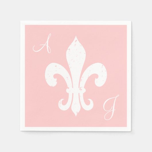 Serviettes en papier monogramme marié et marié pou (Devant)