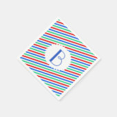 Serviettes en papier monogramme tripé (Coin)