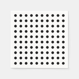 Serviettes en papier motif noir et blanc