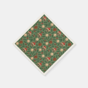 Serviettes en papier motif Raton laveur de basebal