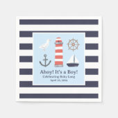Serviettes en papier nautique pour Baby shower (Devant)
