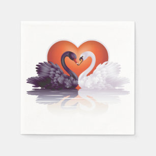 Serviettes En Papier Noir Et Blanc