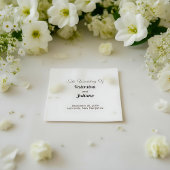 Serviettes en papier noir et blanc pour mariage