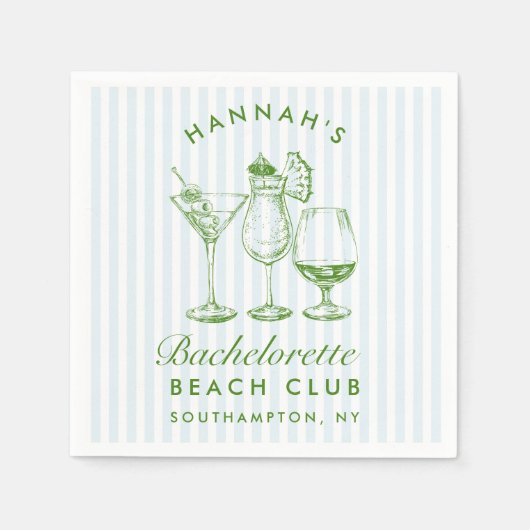 Serviettes en papier noir pour enterrement de vie  (Devant)