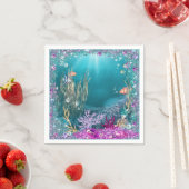 Serviettes en papier Océan sous la mer (En situation)