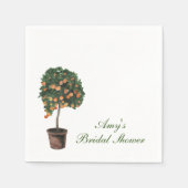 Serviettes en papier Orange Main Squeeze (Devant)