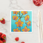 Serviettes en papier Orchidée Azure II (En situation)