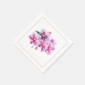 Serviettes en papier orchidées (Coin)