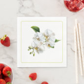 Serviettes en papier orchidées (En situation)