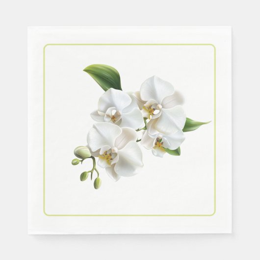 Serviettes en papier orchidées (Devant)