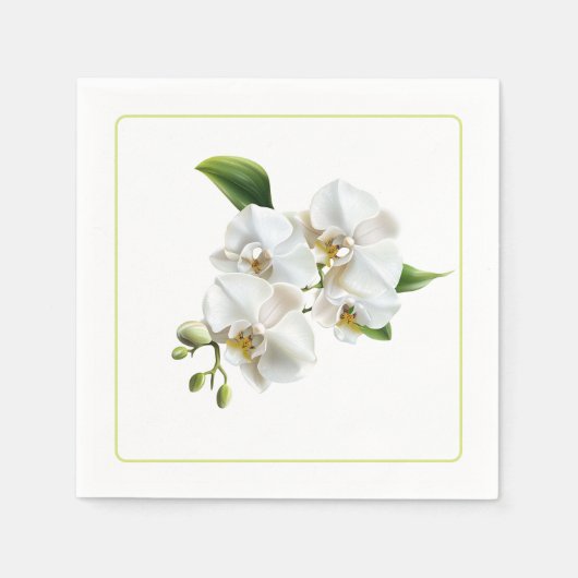 Serviettes en papier orchidées (Devant)