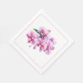 Serviettes en papier orchidées (Coin)