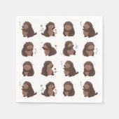 Serviettes en papier "Otto la taupe brune" (Devant)