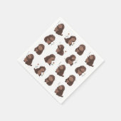 Serviettes en papier "Otto la taupe brune" (Coin)
