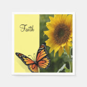 Serviettes en papier Papillon Tournesol (Devant)