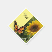 Serviettes en papier Papillon Tournesol (Coin)