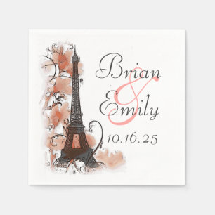 Serviettes en papier Paris Eiffel Tower personnali