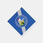 Serviettes en papier patriotique avec drapeau de L (Coin)